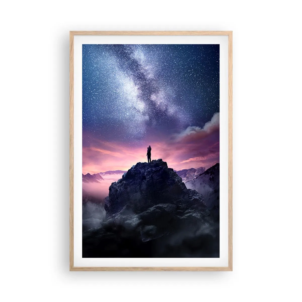 Plagát v ráme zo svetlého duba - A pocítil život - 61x91 cm