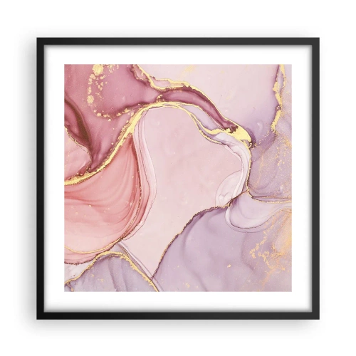 Plagát v čiernom ráme - Maznanie farieb - 50x50 cm