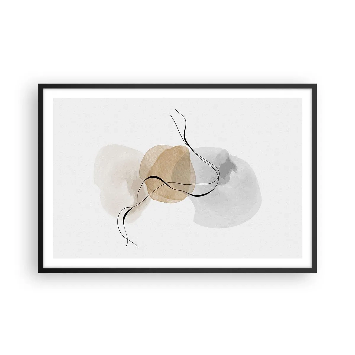 Plagát v čiernom ráme - Vzdušné korálky - 91x61 cm