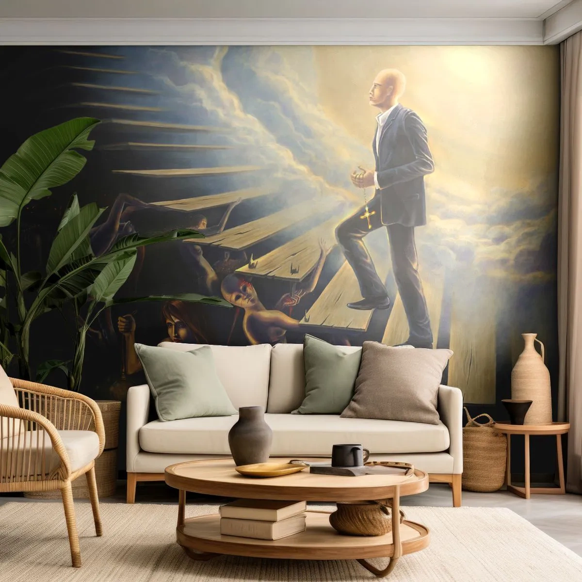 Fototapeta Premium Canvas - Dantovo putovanie k svetlu - Abstrakcia, Fantázia, Ľudia - 150x105 cm