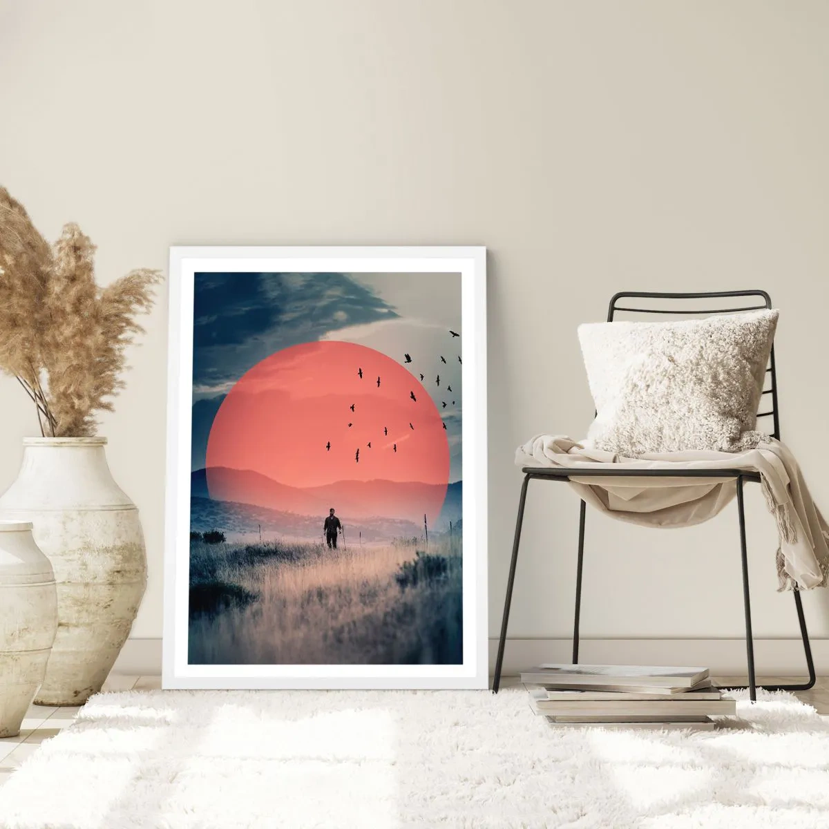 Plagát v bielom ráme - Vo svojom živle - 40x50 cm