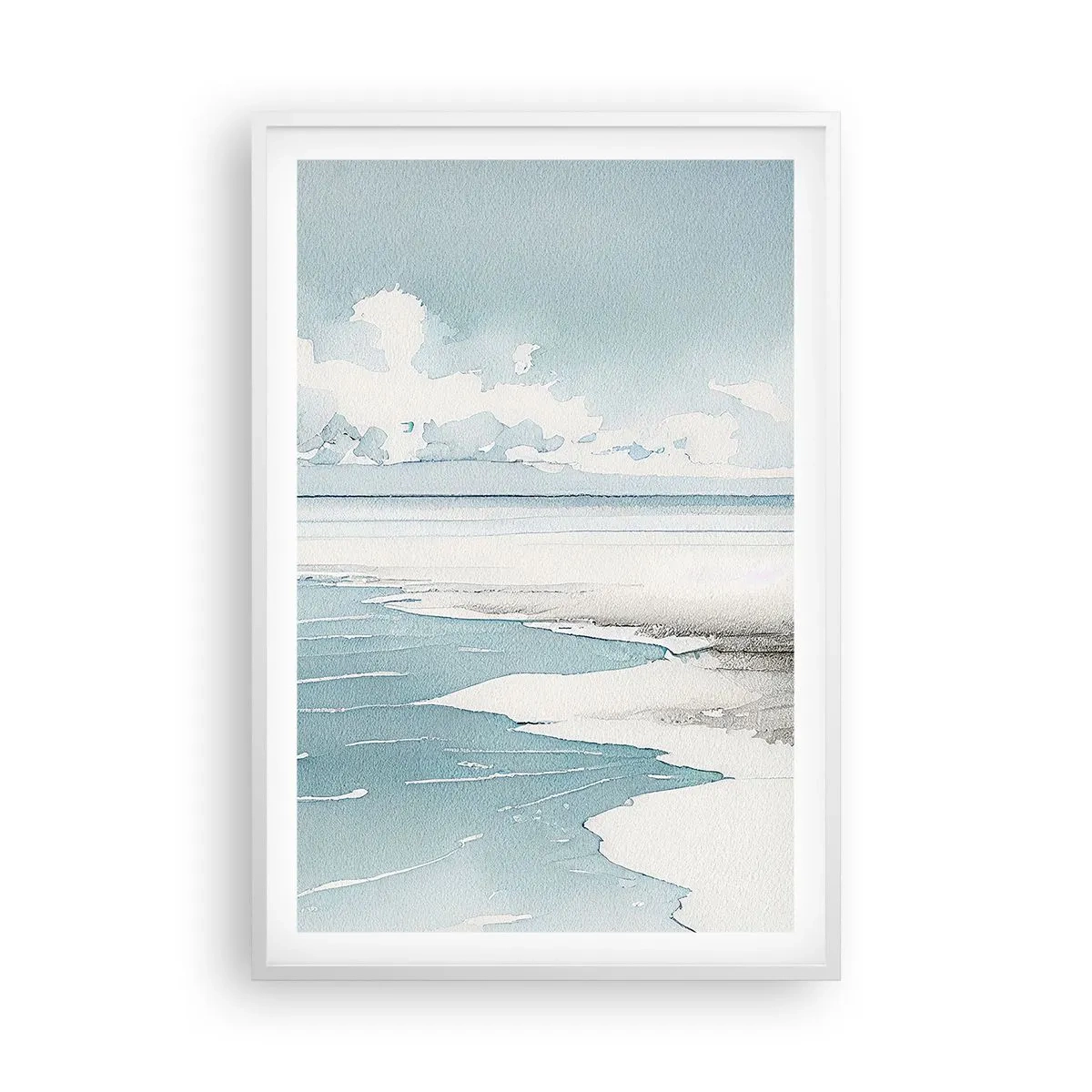 Plagát v bielom ráme - Jemný príliv - 61x91 cm
