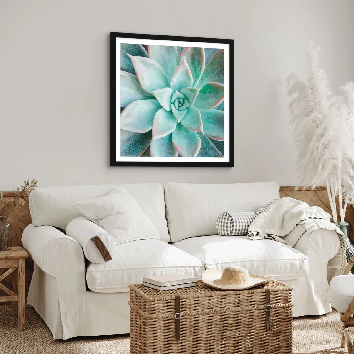 Plagát v čiernom ráme - Srdce púšte - 60x60 cm