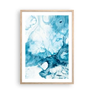 Plagát v ráme zo svetlého duba - Modrý koncert - 50x70 cm