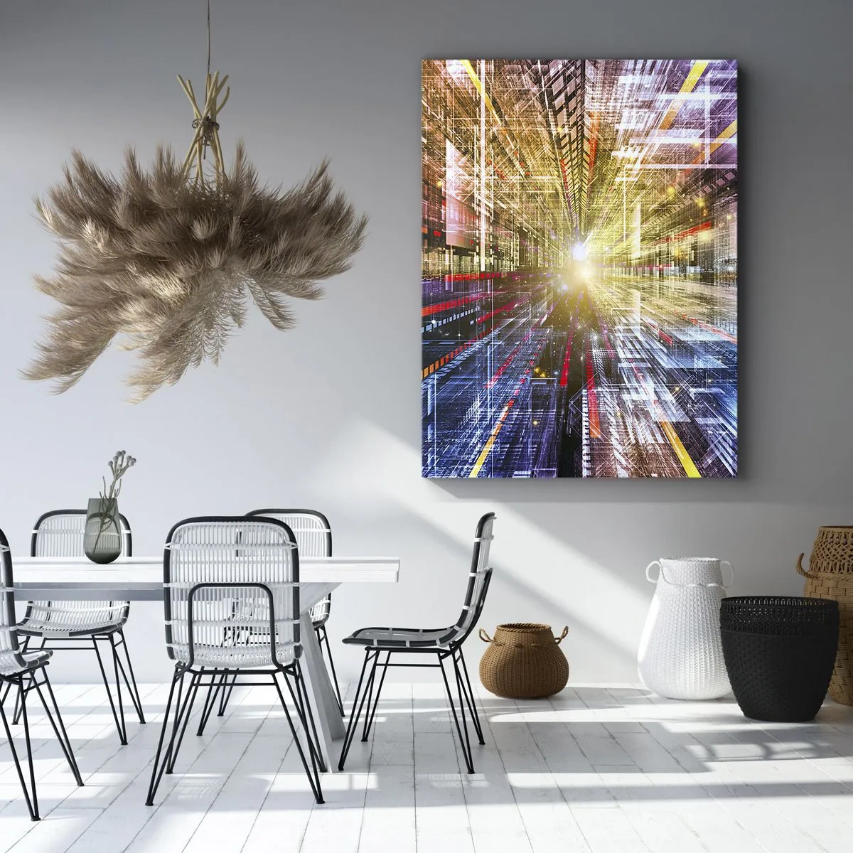 Obraz na plátne - Osvetlená chodba - 55x100 cm