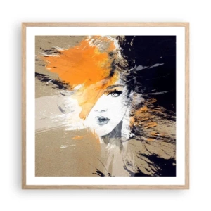 Plagát v ráme zo svetlého duba - A je svetlo - 60x60 cm