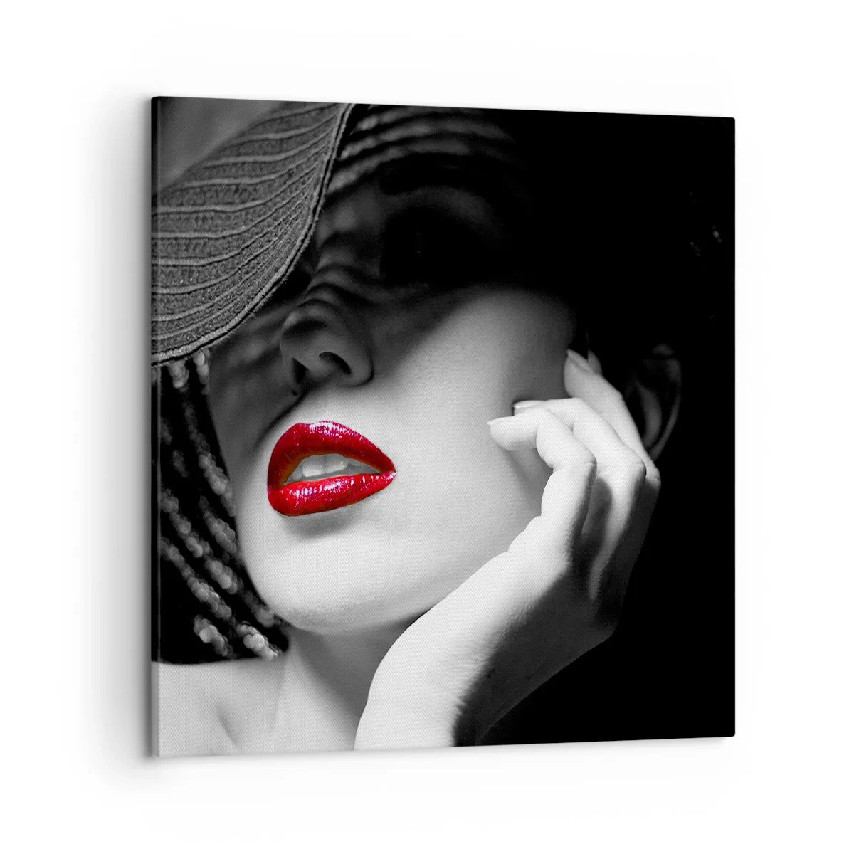 Obraz na plátne - Štúdia v šarlátovej - 50x50 cm