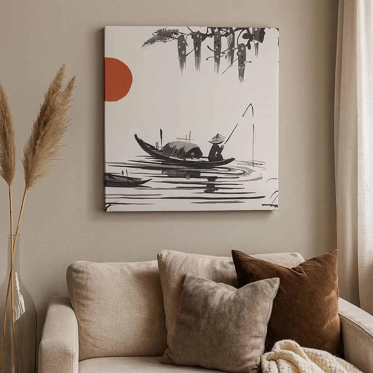 Obraz na plátne - Ázijské popoludnie - 30x30 cm