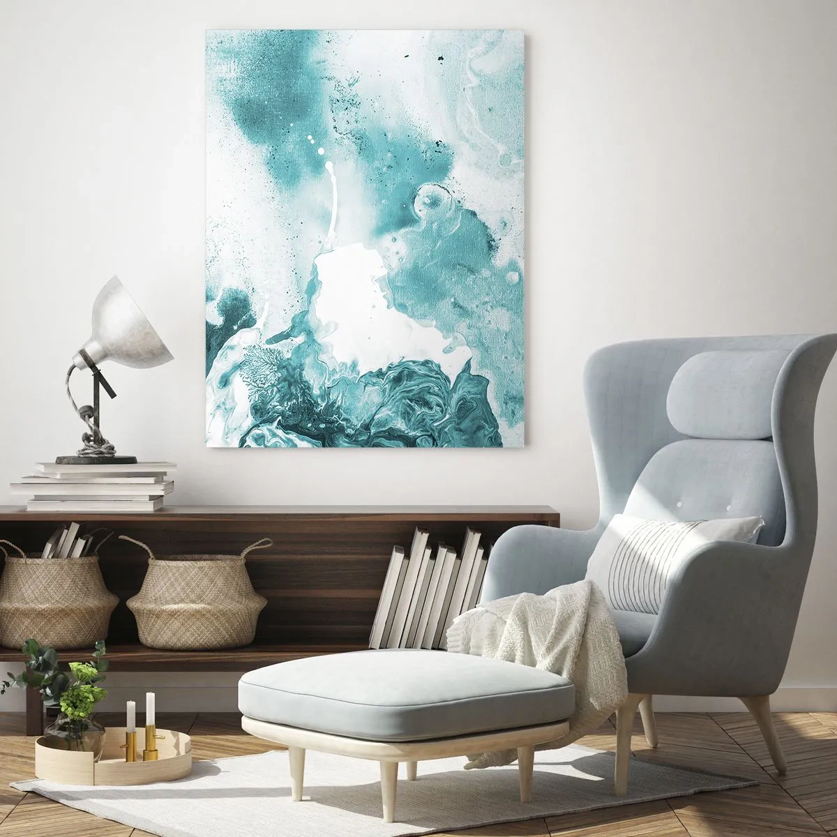Obraz na skle - Povodie modrej - 50x70 cm