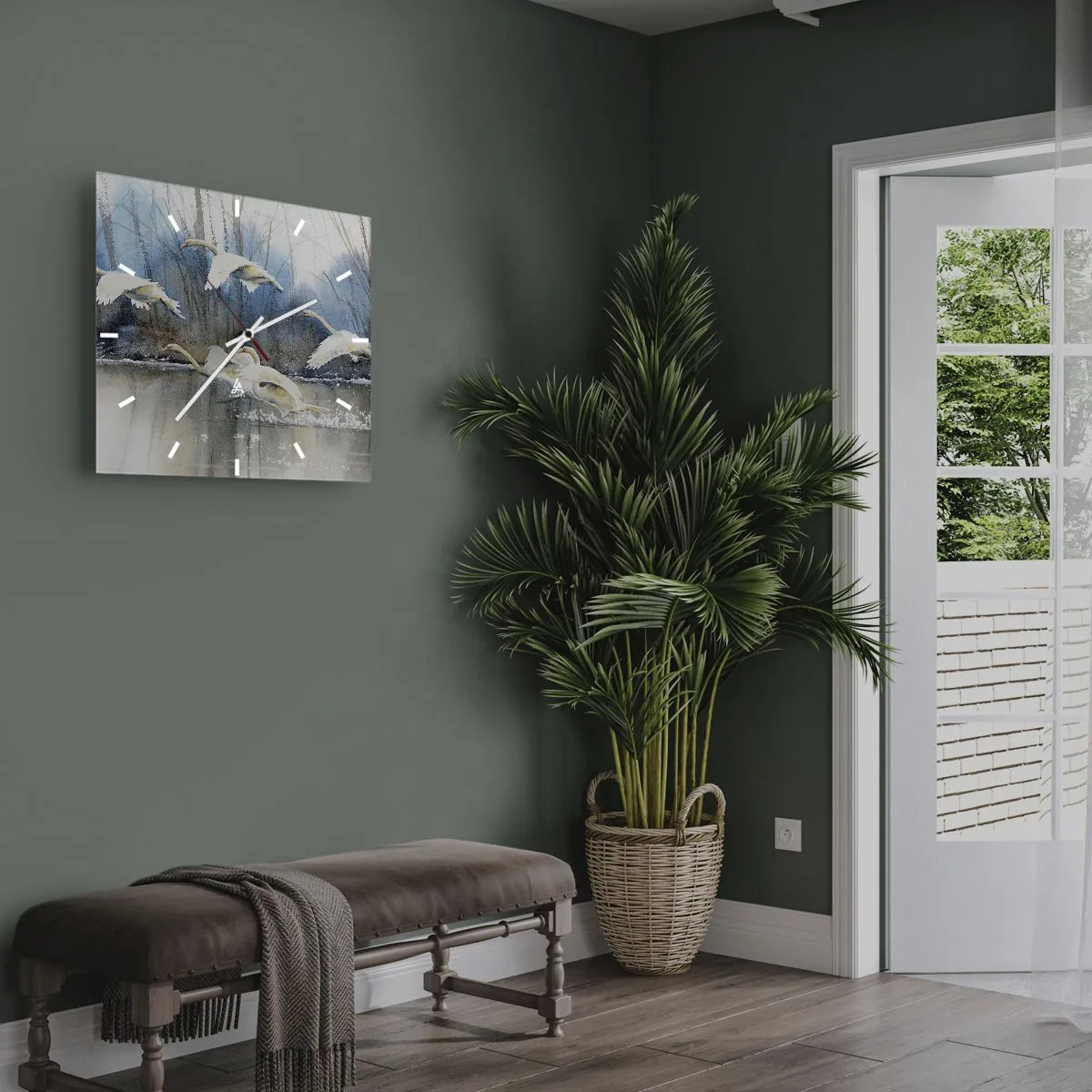 Nástenné hodiny - Ako v poviedke o divokých labutiach - 30x30 cm