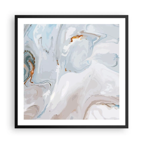 Plagát v čiernom ráme - Povznesená biela - 60x60 cm