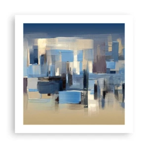 Plagát - Modrá konštrukcia - 50x50 cm