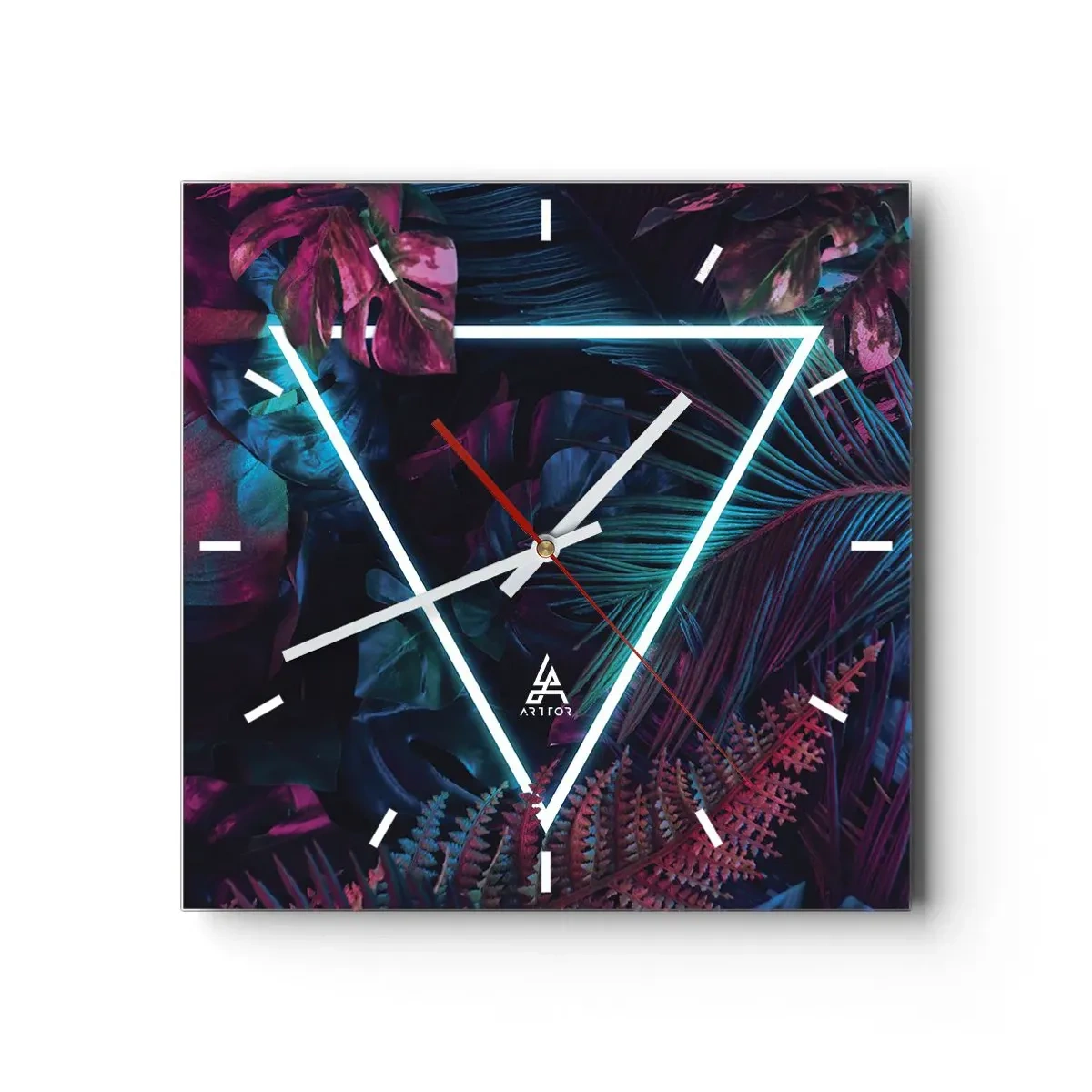 Nástenné hodiny - Záhrada v disco štýle - 40x40 cm