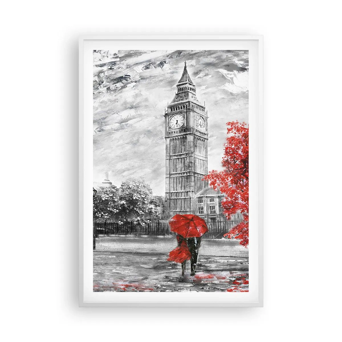 Plagát v bielom ráme - Vzrušujúci deň - 61x91 cm