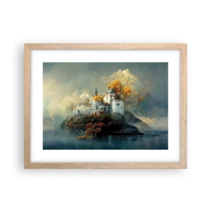 Plagát v ráme zo svetlého duba - Začiatok romantického príbehu - 40x30 cm