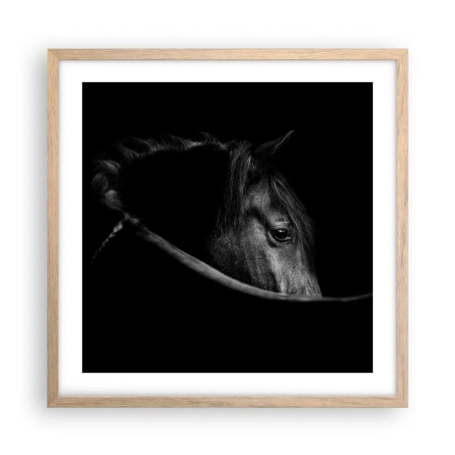 Plagát v ráme zo svetlého duba - Čierny knieža - 50x50 cm