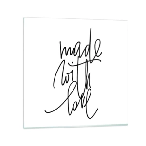 Obraz na skle - Najlepšia značka - 60x60 cm