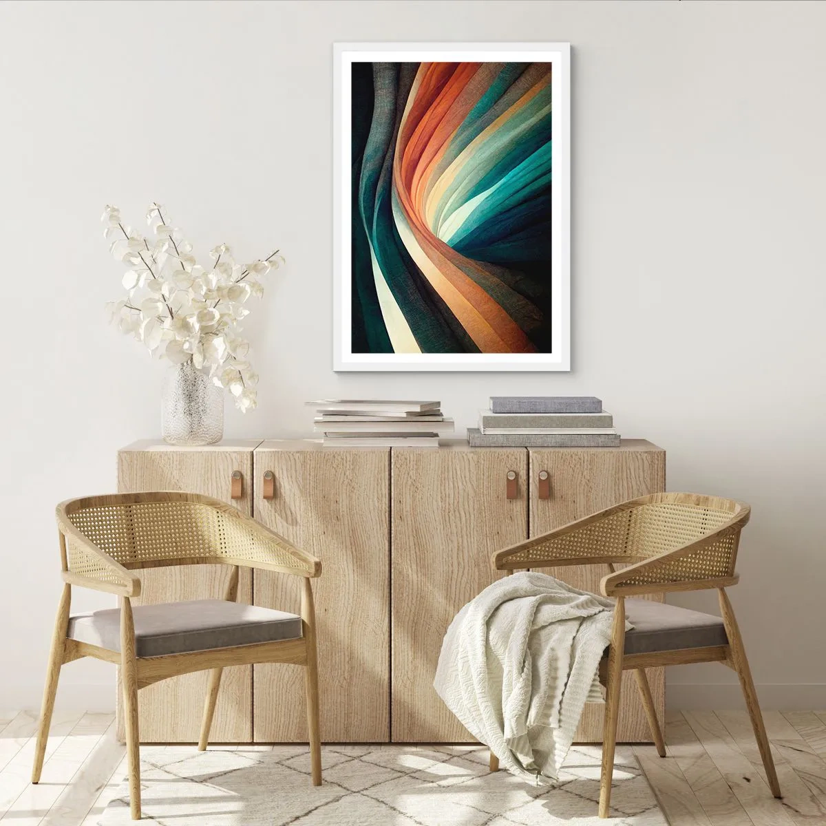 Plagát v bielom ráme - Utkané z farieb - 70x100 cm