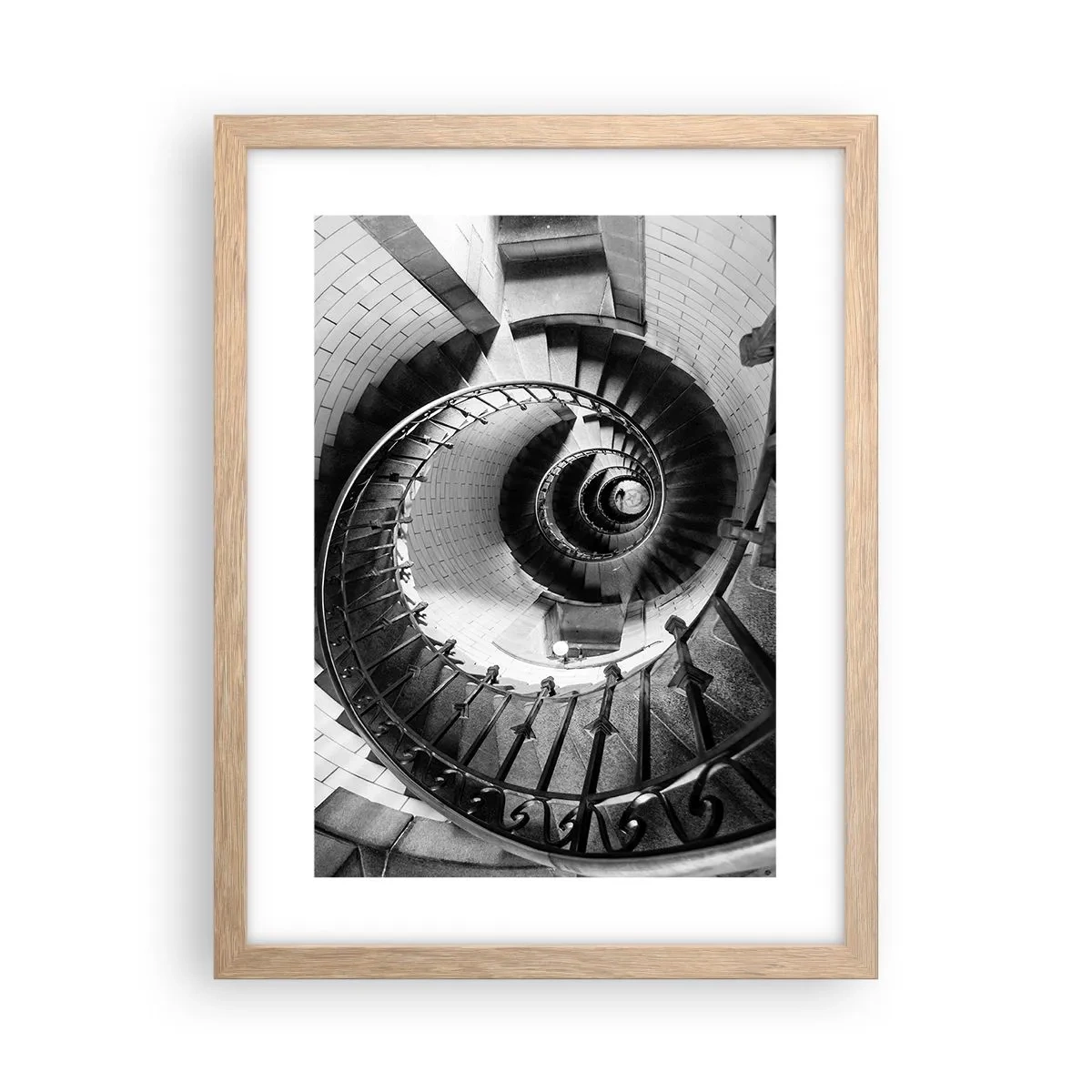 Plagát v ráme zo svetlého duba - Len vyššie a vyššie - 30x40 cm