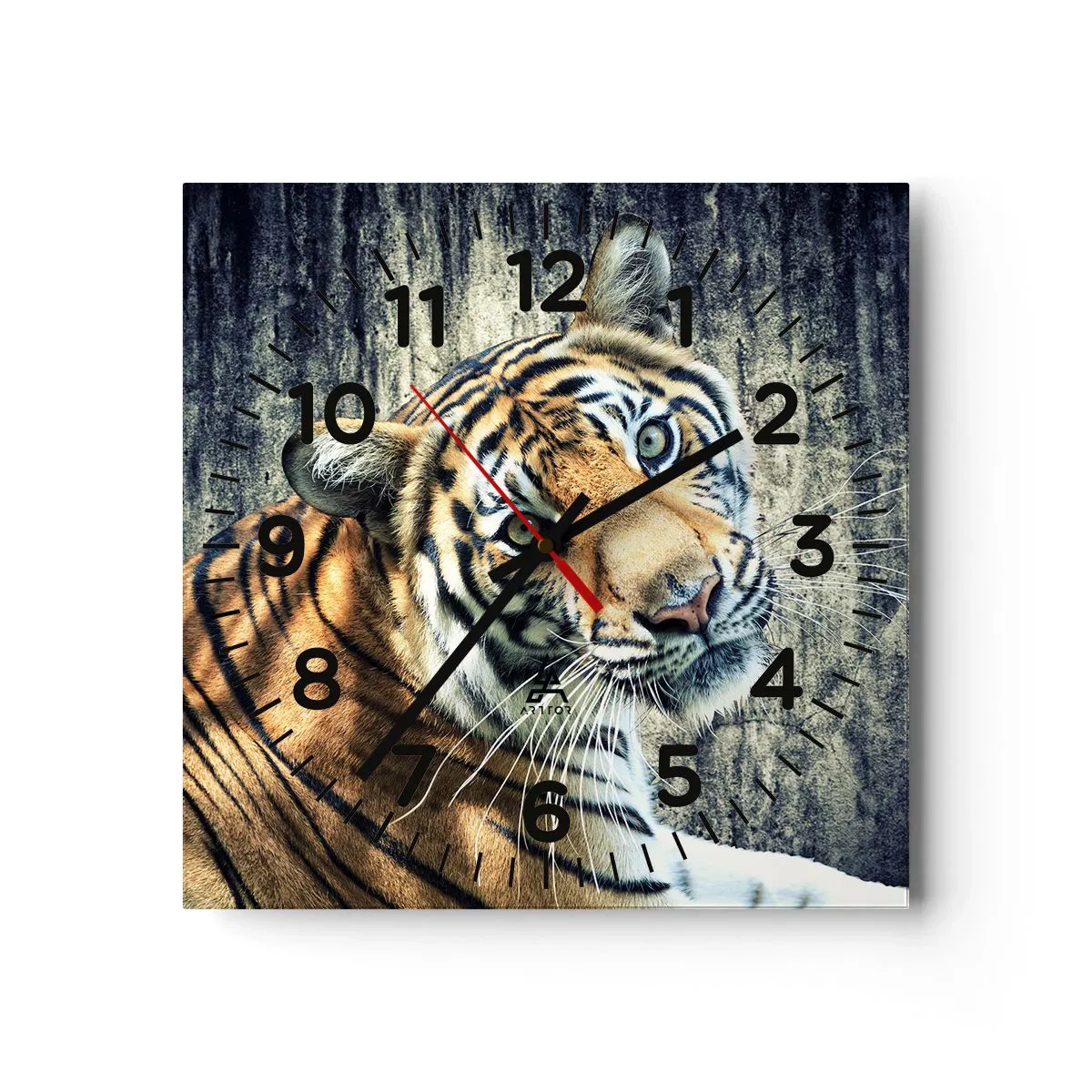 Nástenné hodiny - Portrét v prameňoch svetla - 40x40 cm