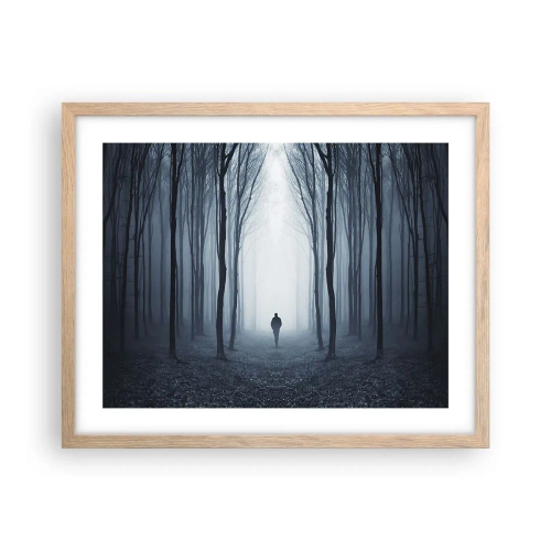 Plagát v ráme zo svetlého duba - A všetko jednoduché a jasné - 50x40 cm