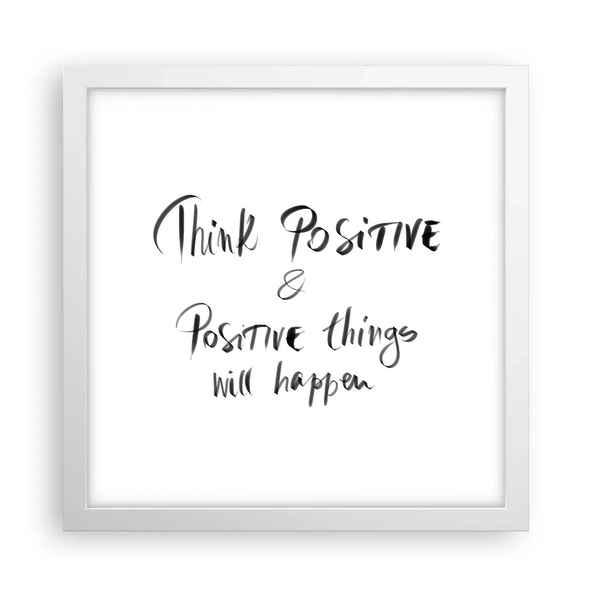 Plagát v bielom ráme - Ako žiť? - 30x30 cm