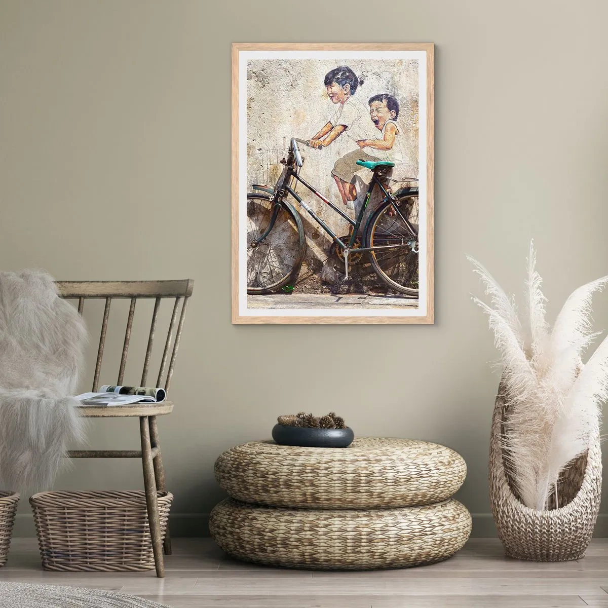 Plagát v ráme zo svetlého duba - Pravda alebo klam? - 40x50 cm