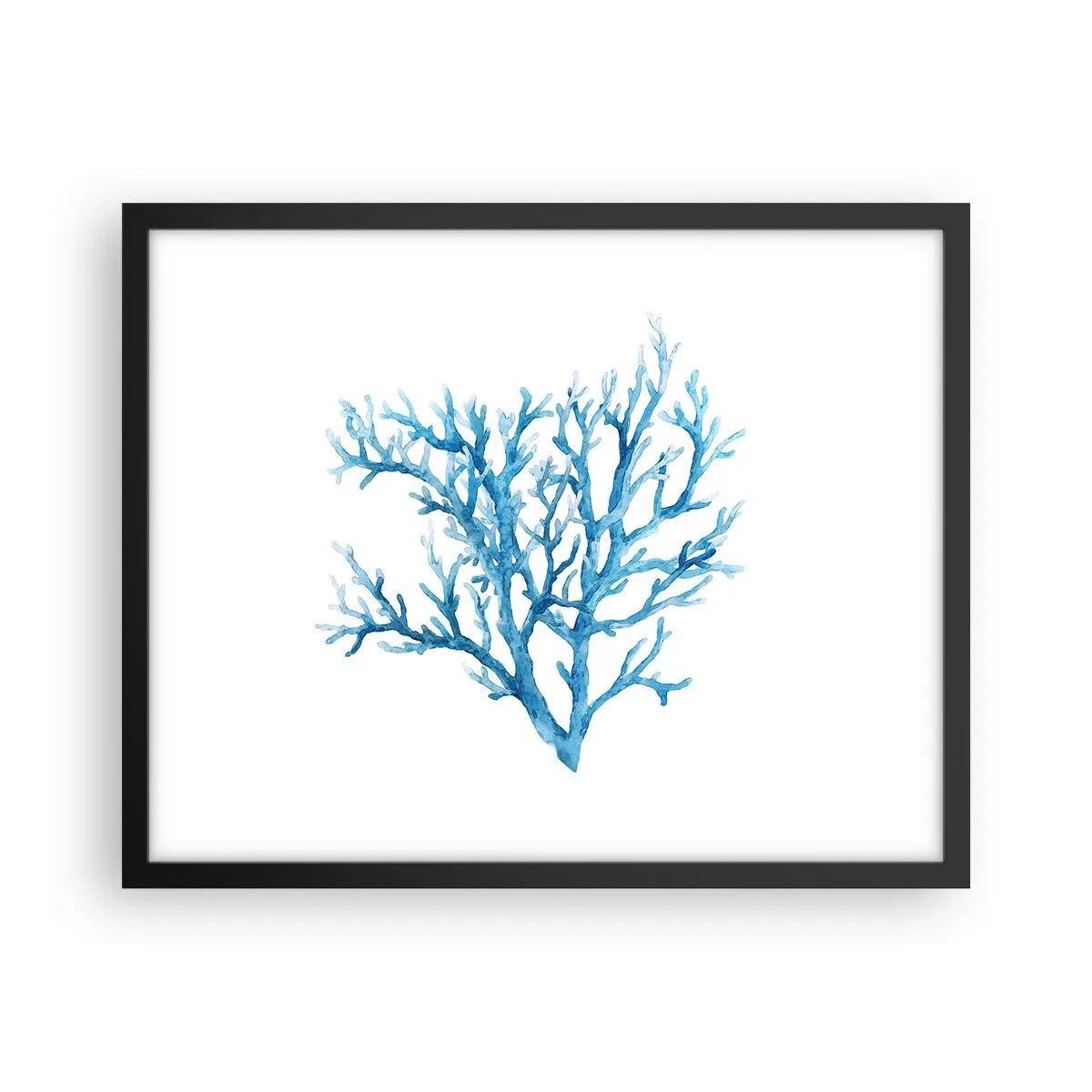 Plagát v čiernom ráme - Morský filigrán - 50x40 cm