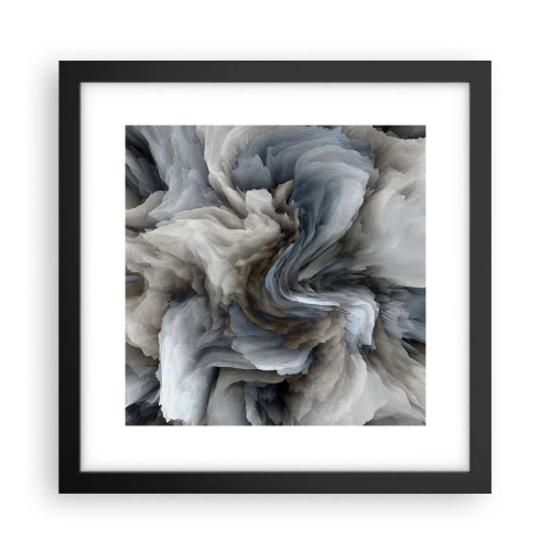 Plagát v čiernom ráme - Kameň a kvet - 30x30 cm