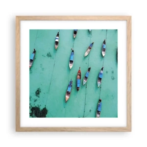 Plagát v ráme zo svetlého duba - V radostnom očakávaní - 40x40 cm