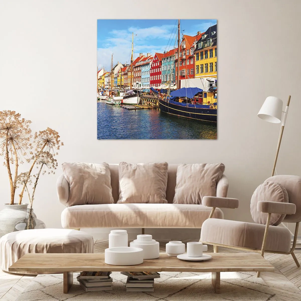 Obraz na plátne - Radostné nábrežie - 60x60 cm