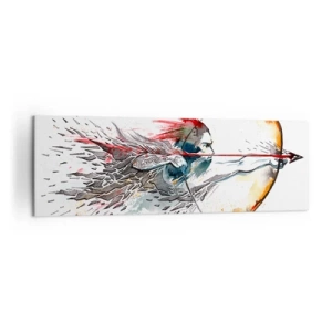 Obraz na plátne - Mýtický bojovník s ohnivým lukom - 160x50 cm