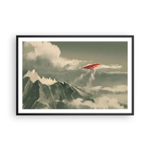 Plagát v čiernom ráme - Nebojácny priekopník - 91x61 cm
