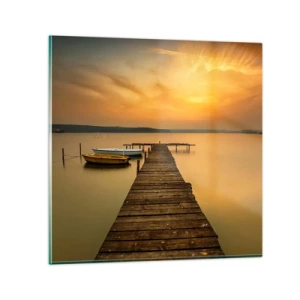 Obraz na skle - Otvorím ti zlaté nebo - 70x70 cm