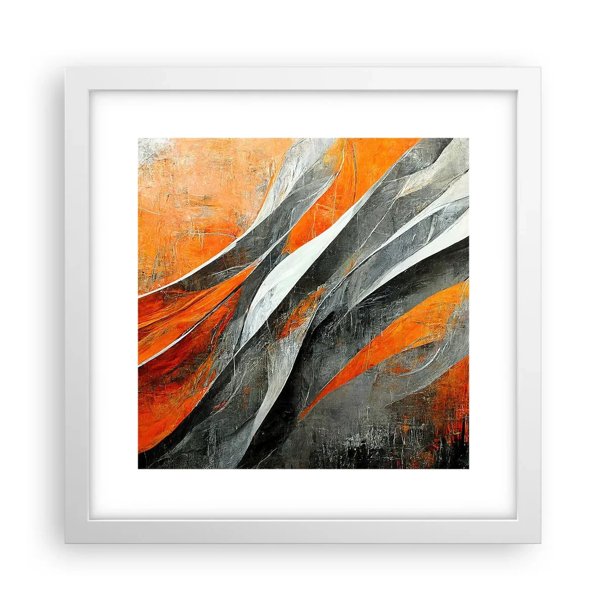 Plagát v bielom ráme - Žiar a chlad - 30x30 cm