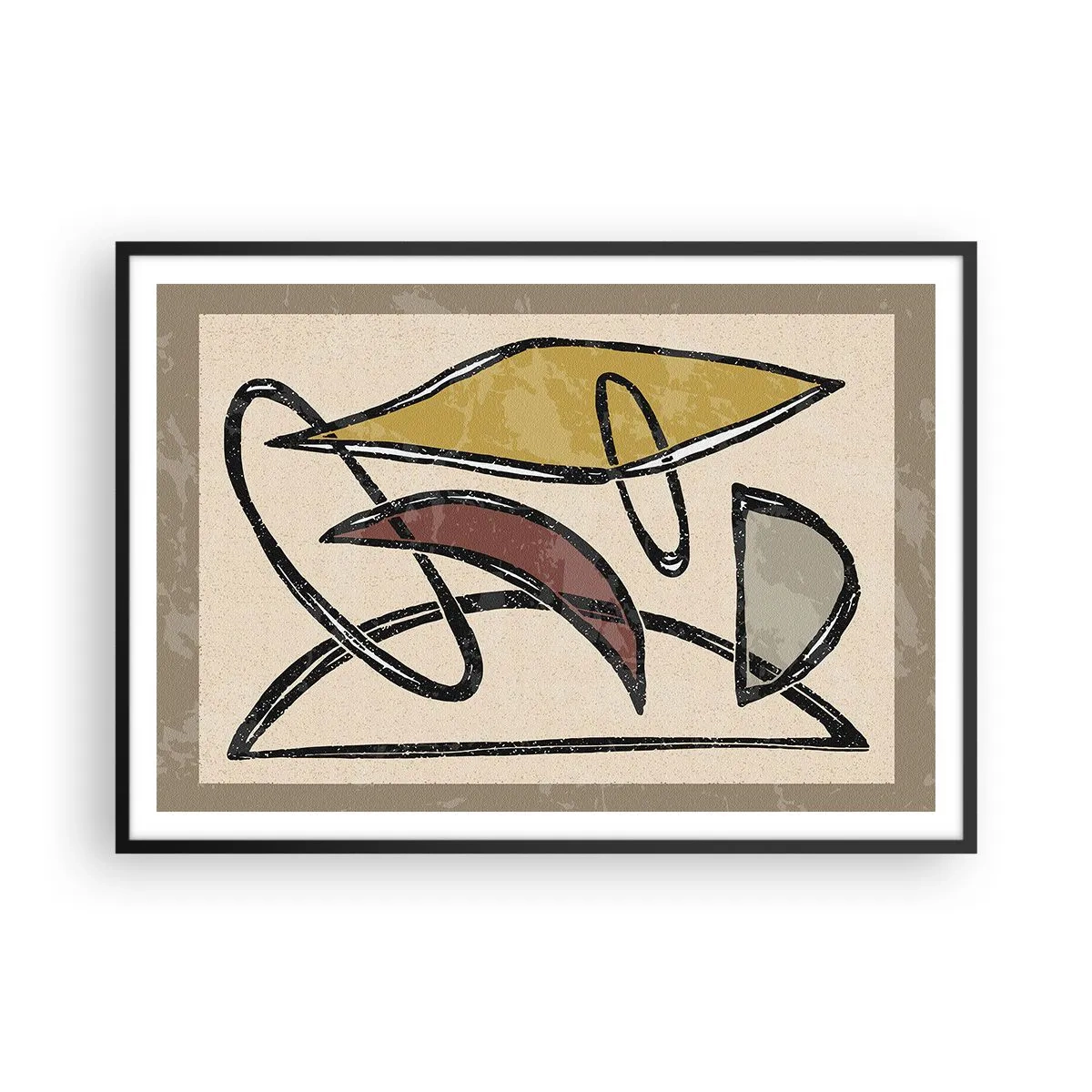 Plagát v čiernom ráme - Zvisle a vodorovne - 100x70 cm