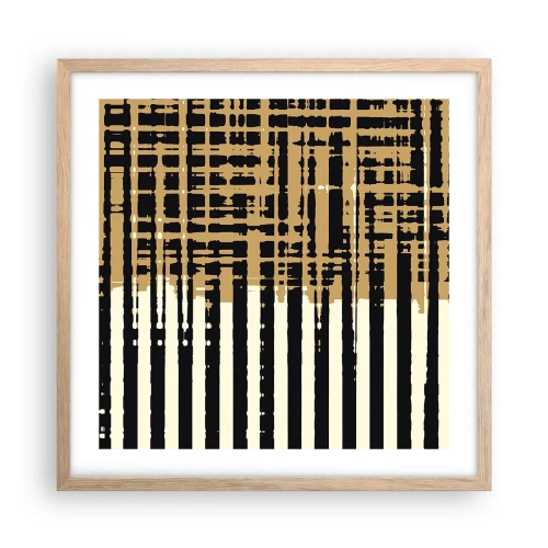Plagát v ráme zo svetlého duba - Architektonická abstrakcia - 50x50 cm
