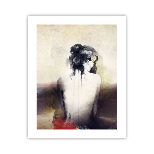 Plagát - Jemné línie, oválne tvary - 40x50 cm