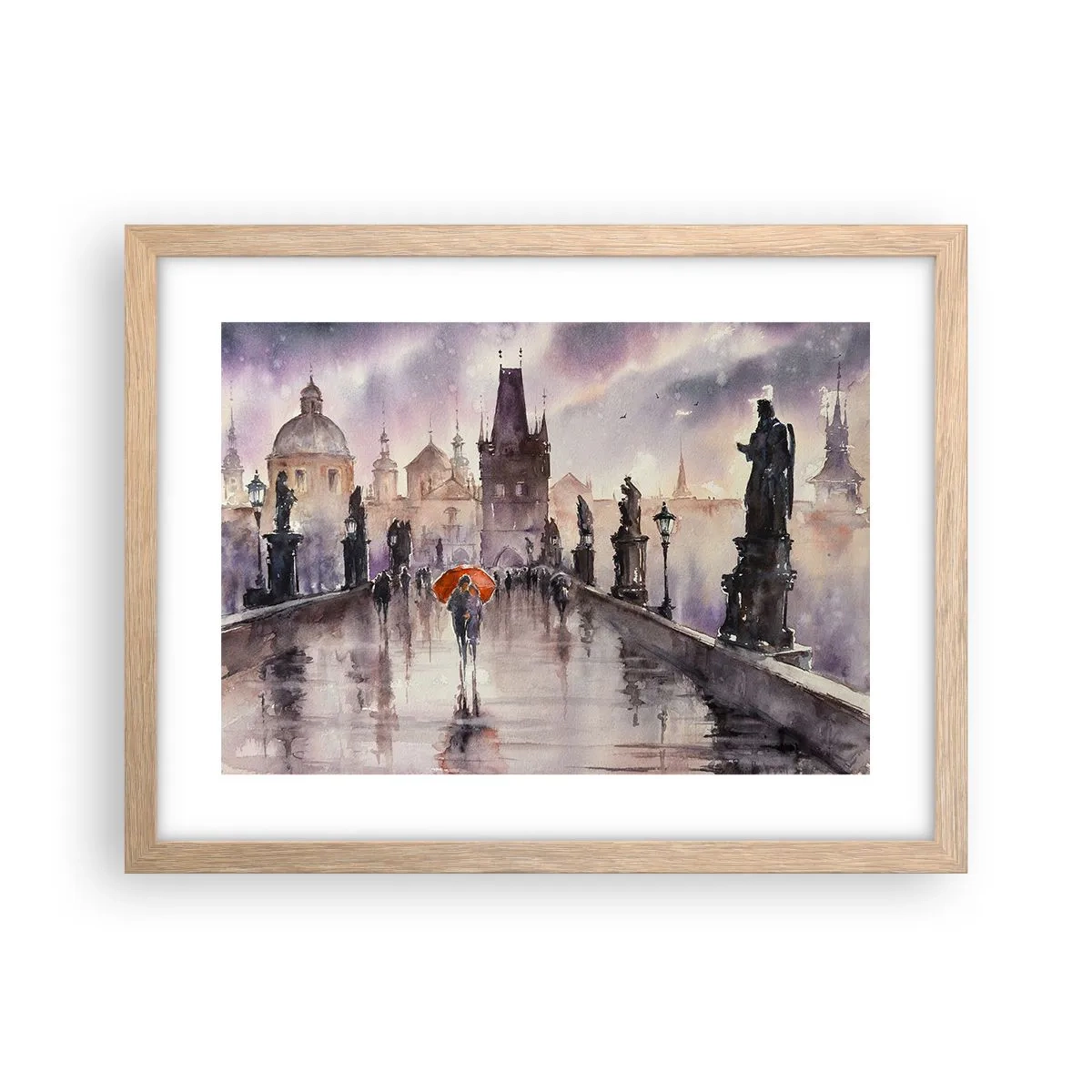 Plagát v ráme zo svetlého duba - Ľudia sa nemenia - 40x30 cm