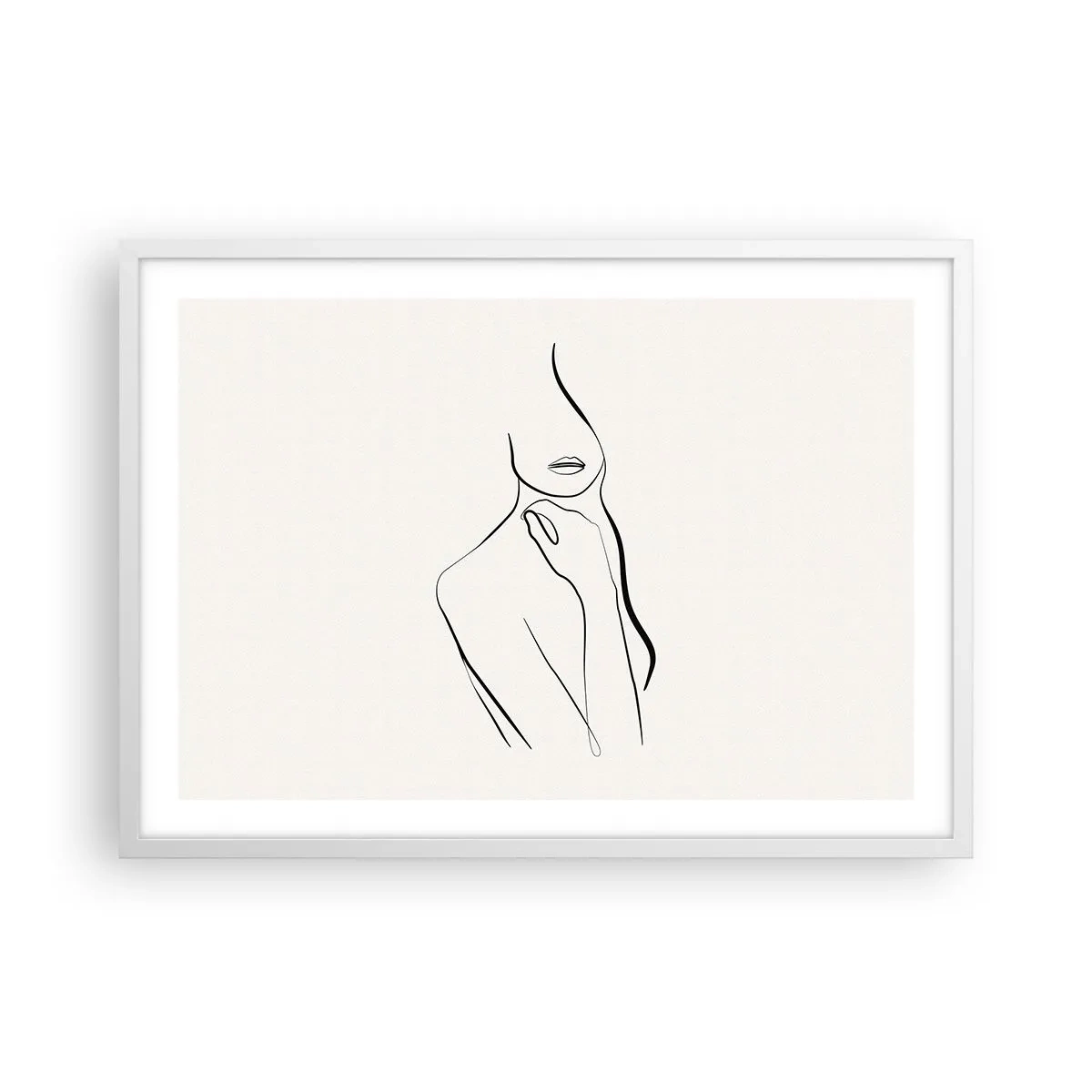 Plagát v bielom ráme - Vlna melanchólie - 70x50 cm