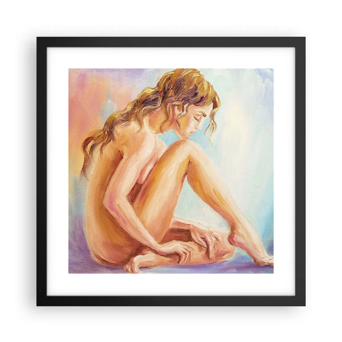 Plagát v čiernom ráme - Akt mladosti - 40x40 cm