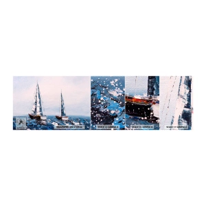 Vzorka samolepiacej fototapety Deluxe Sticker - Bratstvo vetra - Plachetnice, Krajina, Prímorské - 100x30 cm