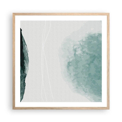 Plagát v ráme zo svetlého duba - Stretnutie s hmlou - 60x60 cm