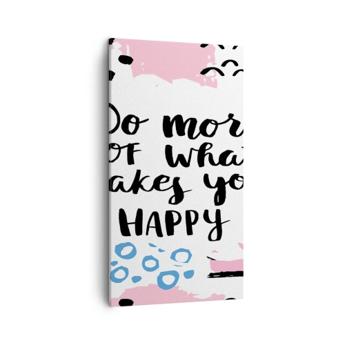 Obraz na plátne - Ako byť šťastný - 45x80 cm