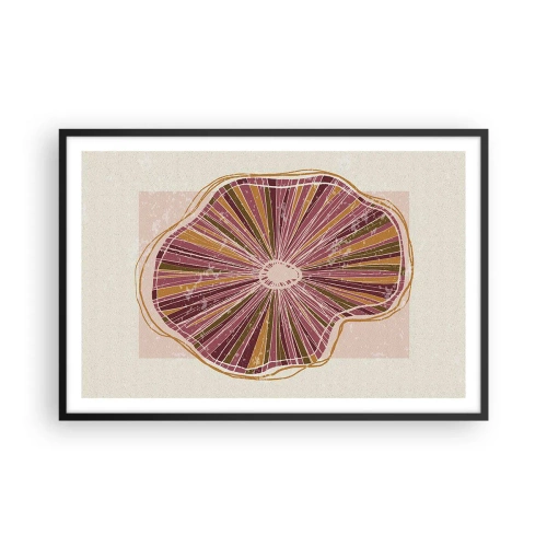 Plagát v čiernom ráme - Radiálna abstrakcia - 91x61 cm