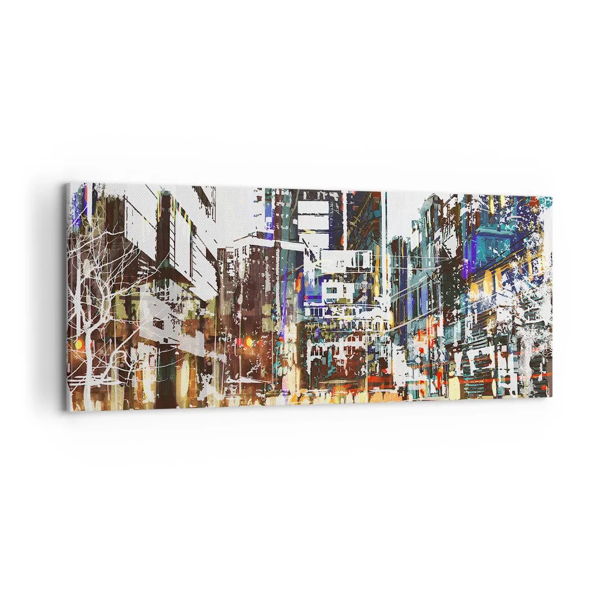 Obraz na plátne - Trblietavé mesto - 100x40 cm