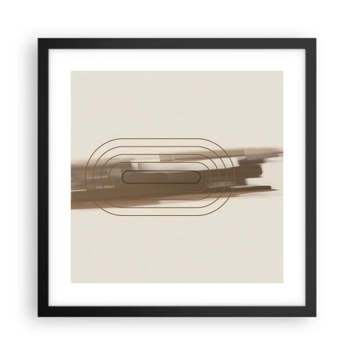 Plagát v čiernom ráme - Závan šedej - 40x40 cm
