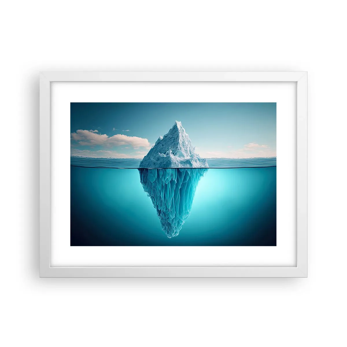 Plagát v bielom ráme - Ľadová kráľovná - 40x30 cm