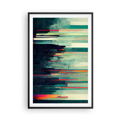 Plagát v čiernom ráme - Futuristické mesto - 61x91 cm