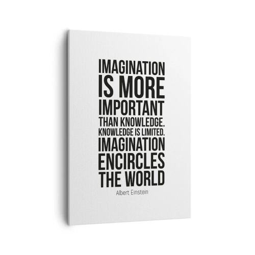 Obraz na plátne - Einstein o sile predstavivosti - 50x70 cm